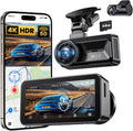 Dash Cam Front and Rear Camera 4K + 1080P - Touch Screen Dual Dashcam