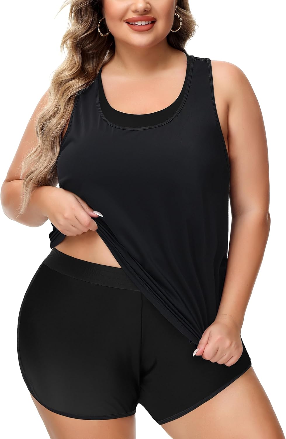 NIeyook Plus Size 3 Piece Tankini Swimsuits for Women