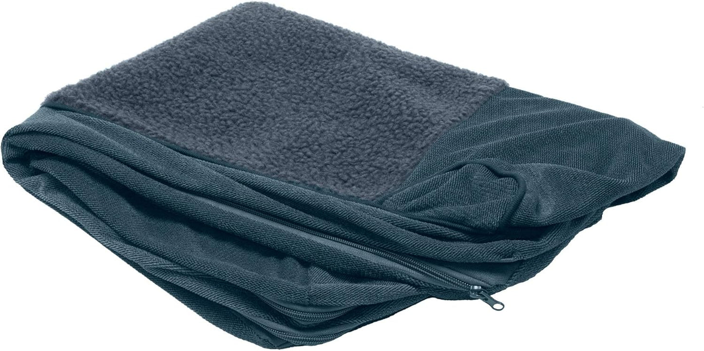 Furhaven Replacement Dog Bed Cover in Orion Blue for Jumbo Beds