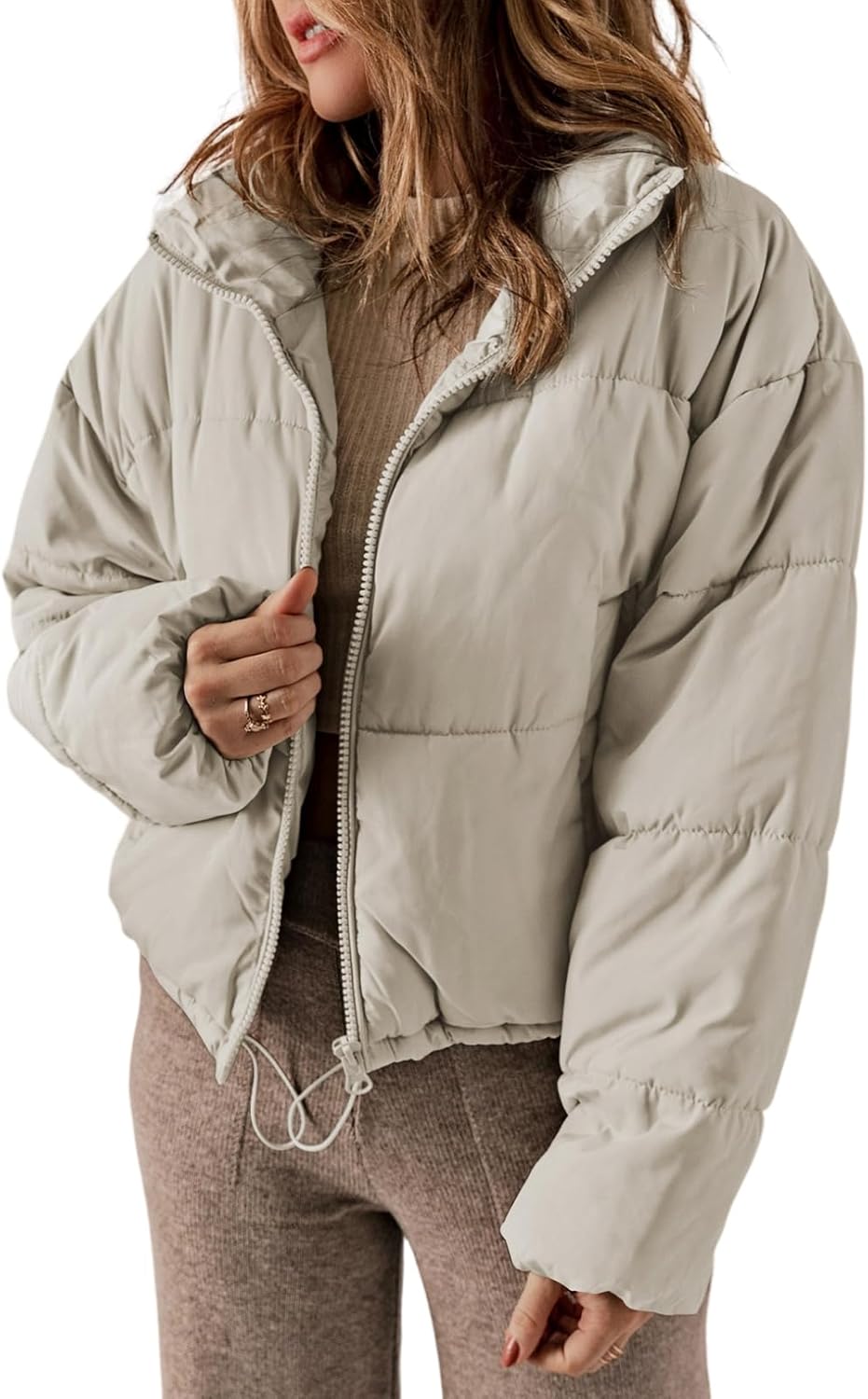 Dokotoo Womens Winter Quilted Puffer Jacket with Pockets