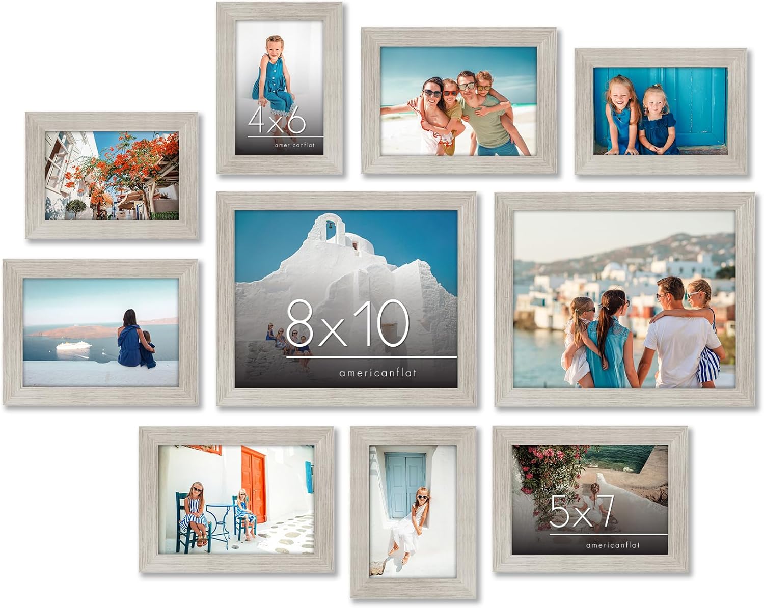 Gallery Wall Frame Set with Shatter-Resistant Glass - 10 Frames