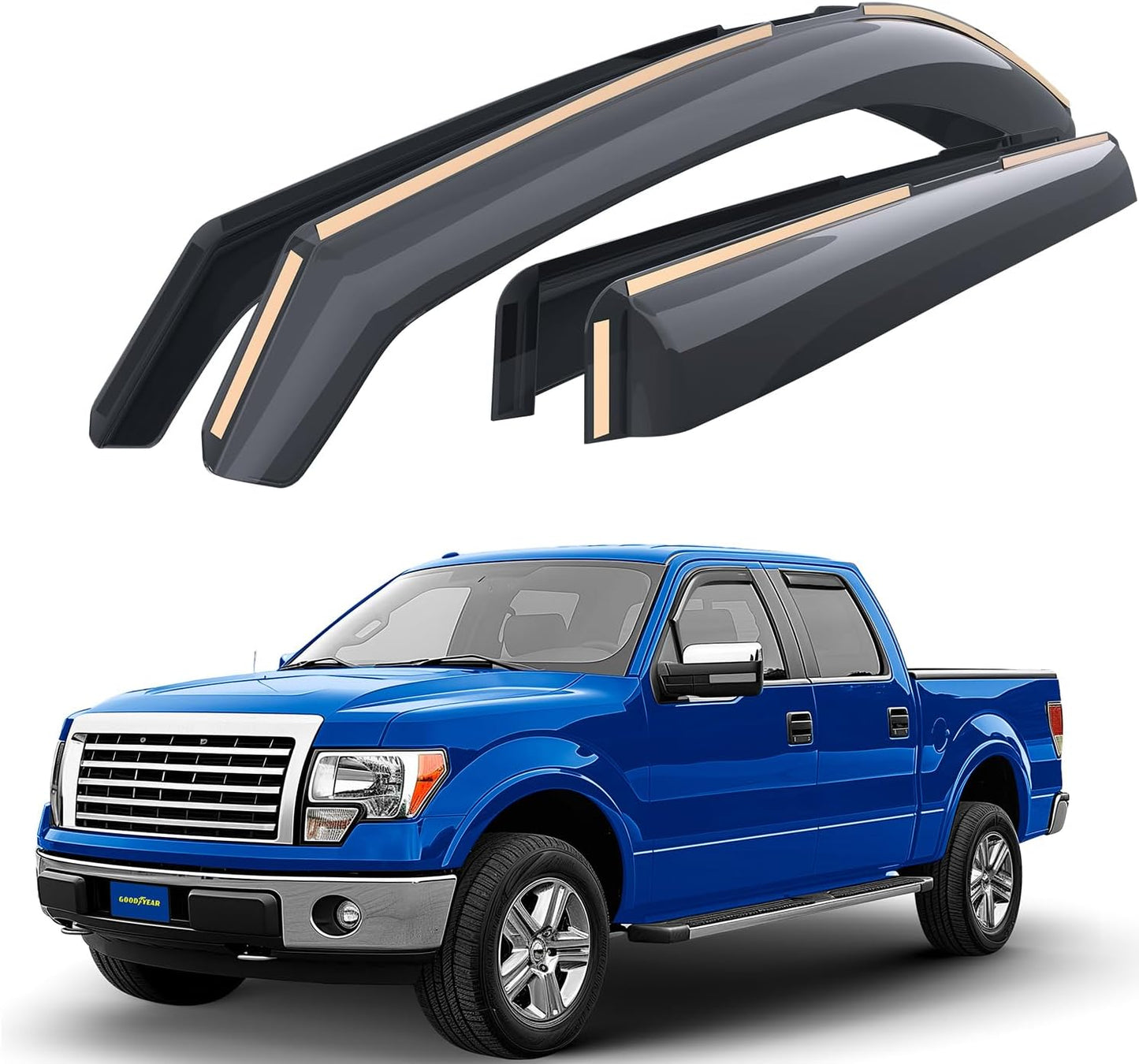 Goodyear Shatterproof In-Channel Window Deflectors for F-150
