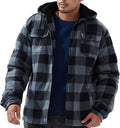 Heavyweight Sherpa Hoodies for Men - Thick Fleece Lined Zip Jacket Com