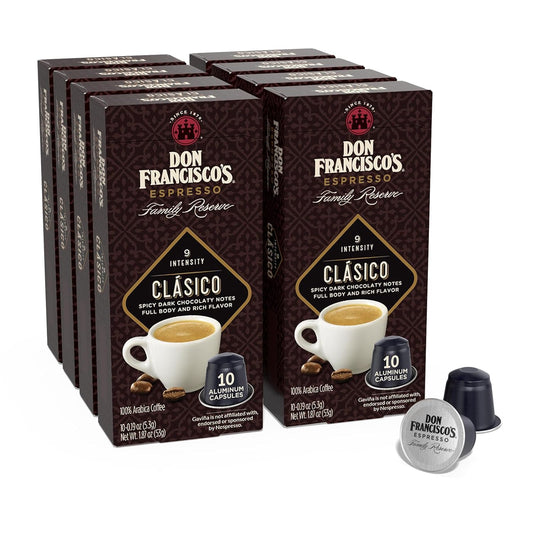 Don Francisco's Clasico Espresso Pods: Bold Cuban-Style Coffee