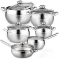 11-Piece Stainless Steel Induction Cookware Set - Versatile Kitchen