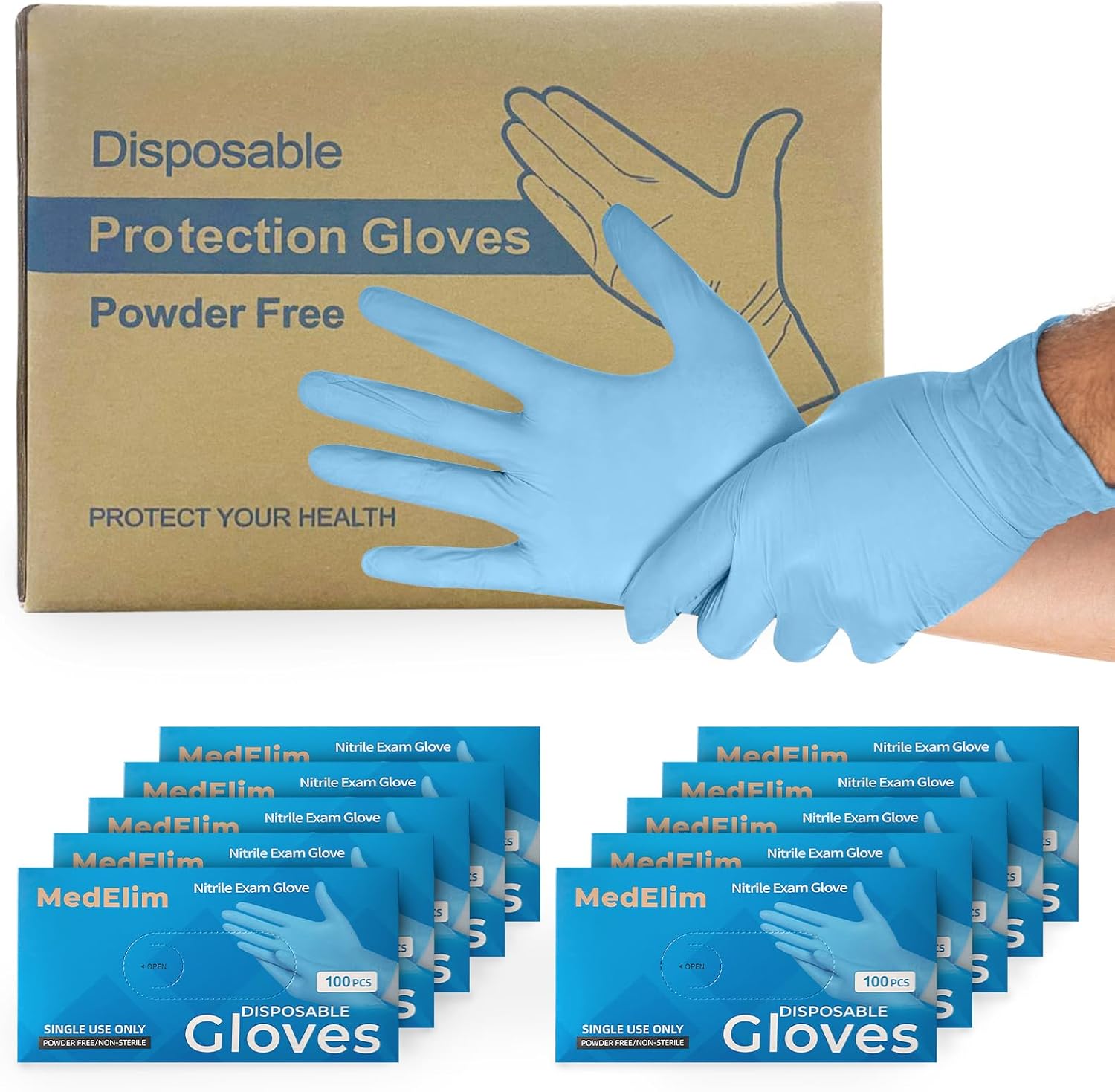 MEDELIM Nitrile Gloves: Powder-Free Protection