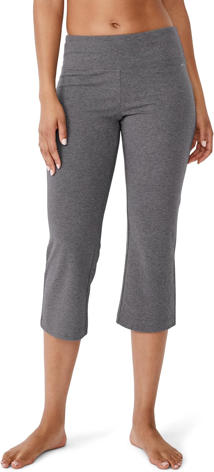 Jockey Women's Activewear Cotton Stretch Flare Capri for Comfort