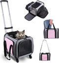 Pet Carrier Airline Approved on Wheels for Cats and Puppies