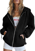 Women's Stylish Zip Up Hoodie by PRETTYGARDEN in Y2K Fashion