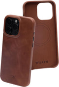 Wilken Leather Wrapped Case Compatible with iPhone 15 - Top Grain