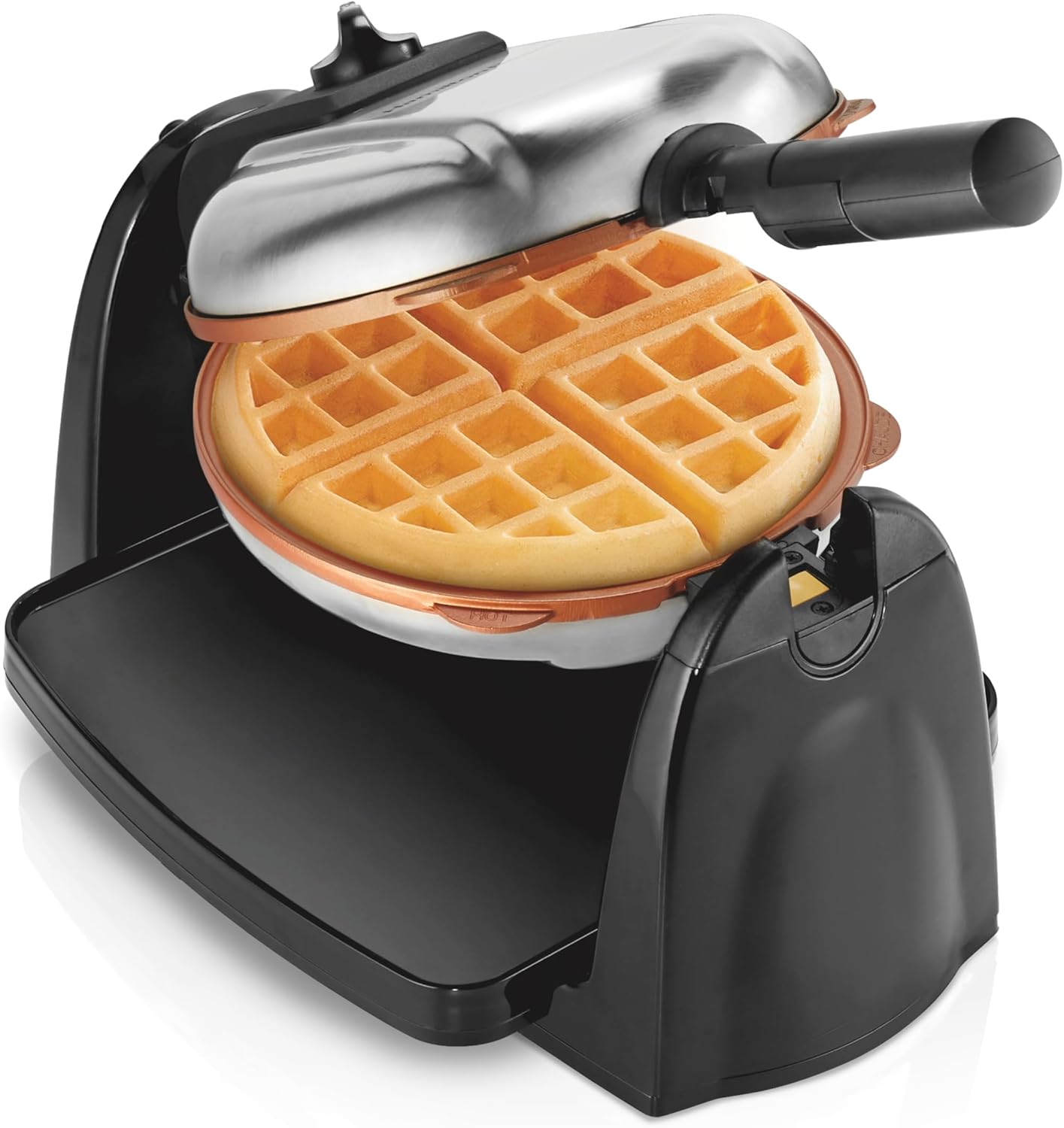 Hamilton Beach Easy Flip Waffle Maker, PFAS-Free Nonstick Plates