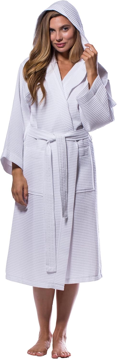 Turquaz Lightweight Full-Length Waffle Robe for Women Comfort