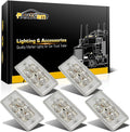 Partsam 6LED Amber Cab Marker Lights Clear Lens - 5 Pack