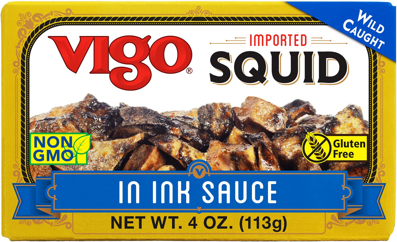 Vigo Premium Canned Squid in Ink Sauce for Delicious Dishes