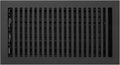 Contemporary Vent Cover 6 x 12 in Matte Black - Durable Air Control