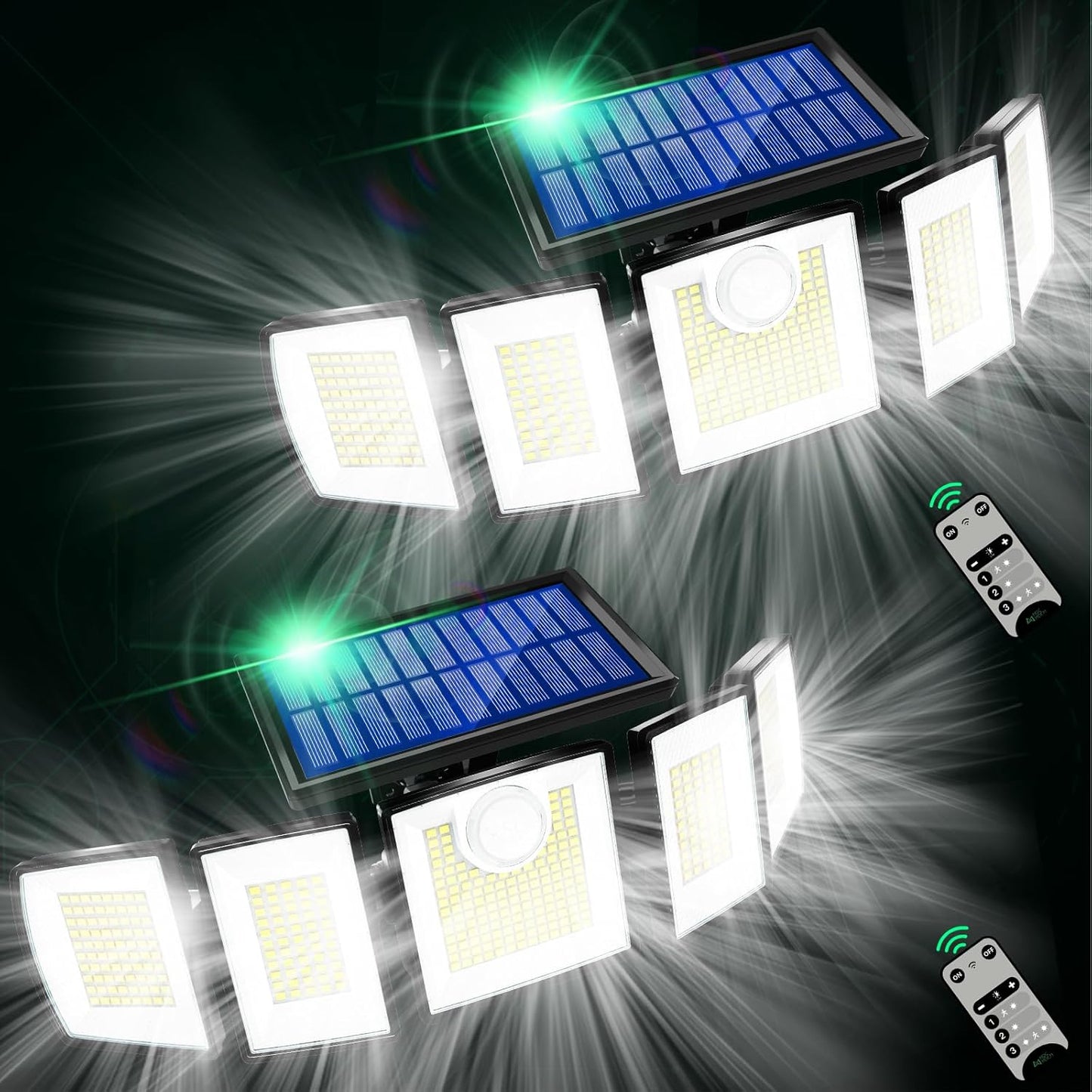 Solar Lights Outdoor Waterproof Motion Sensor with 416 LEDs
