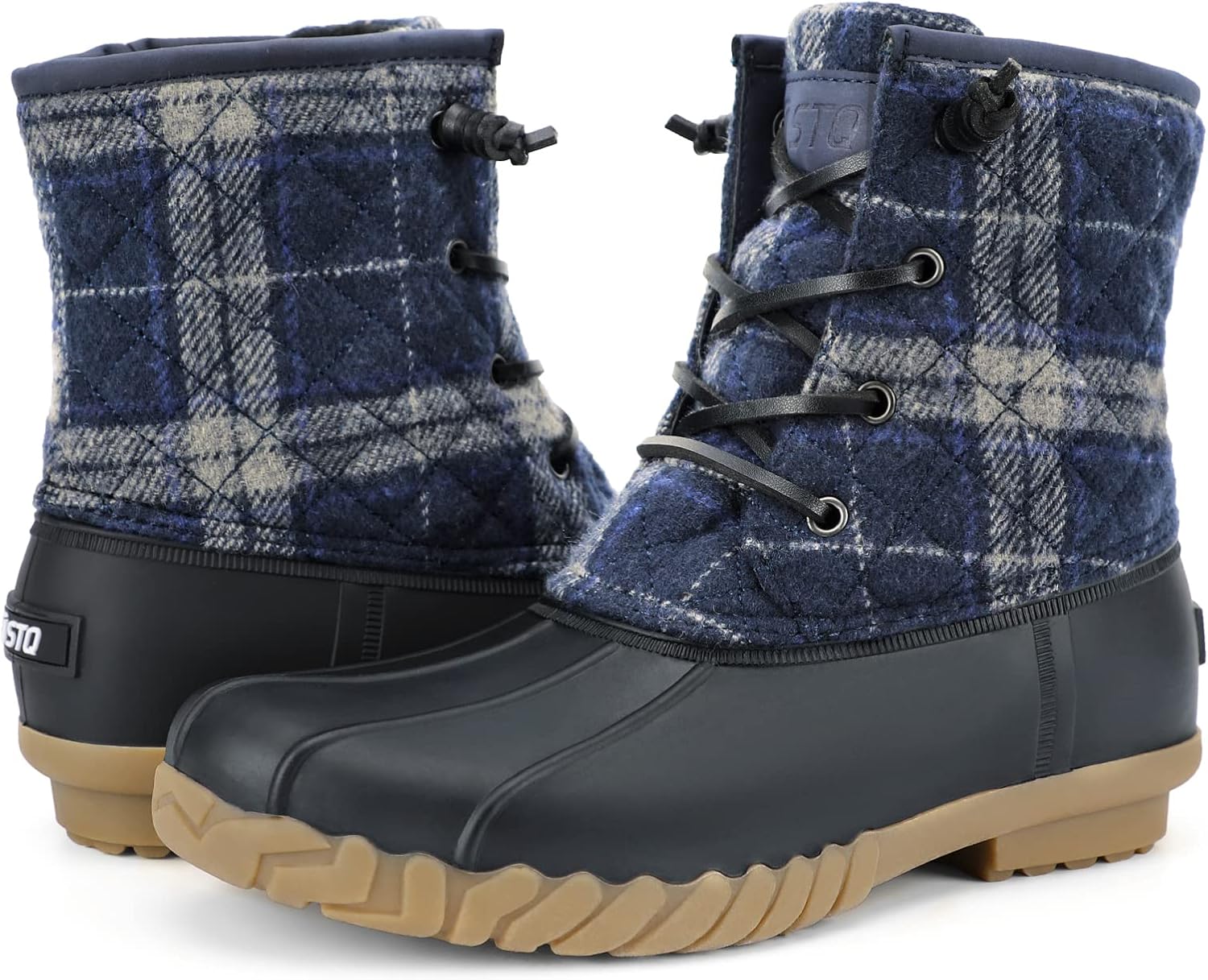 Waterproof Duck Boots for Women - STQ Quilted Snow Boots