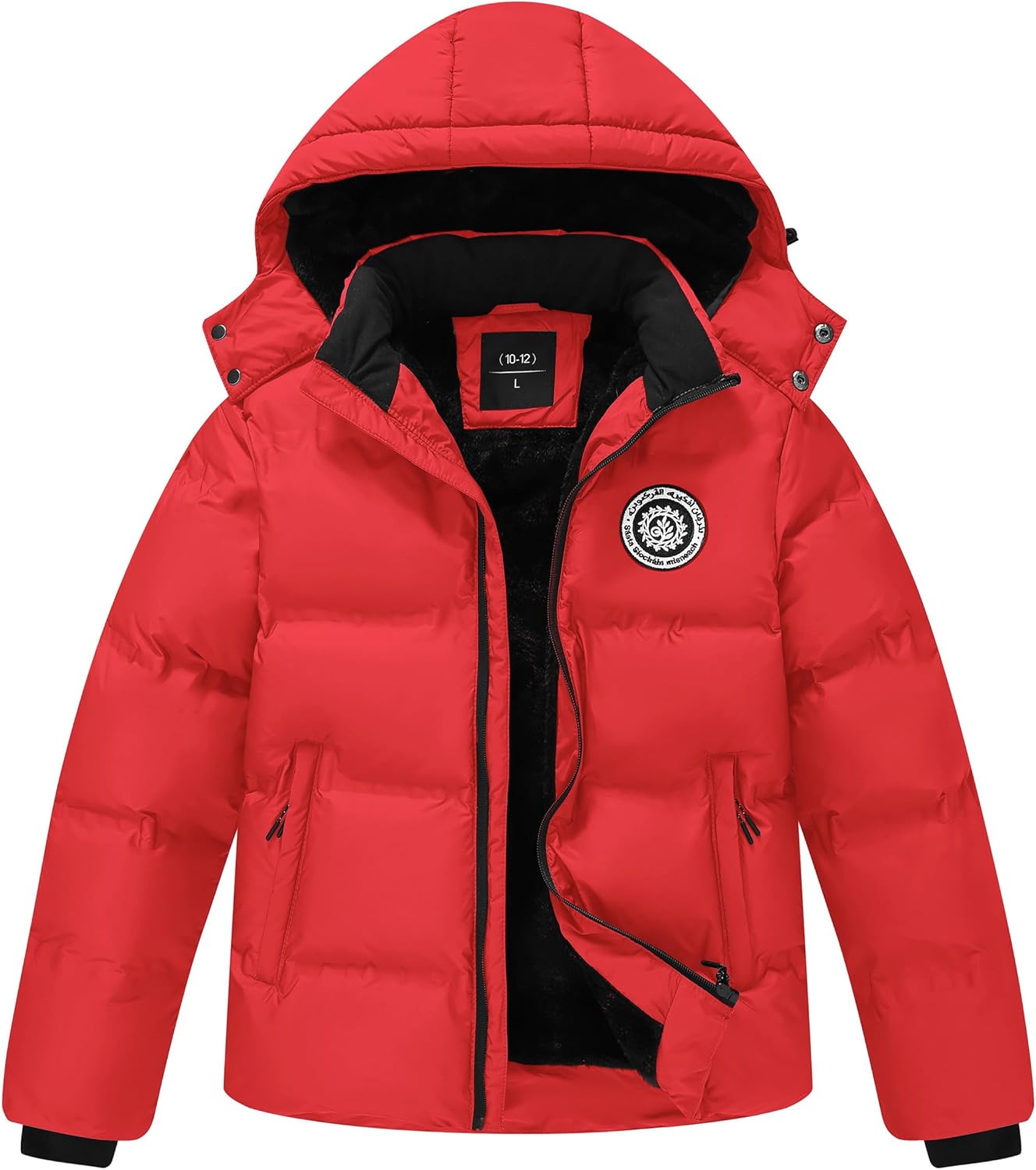 Kids Winter Coat Warm Fleece Thermal Padded Jacket for Outdoor