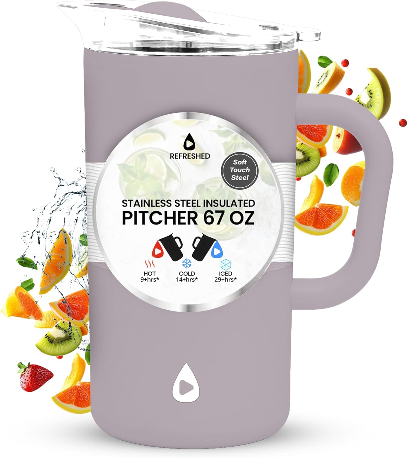 Stainless Steel Insulated Pitcher - 67oz Vacuum Pitcher