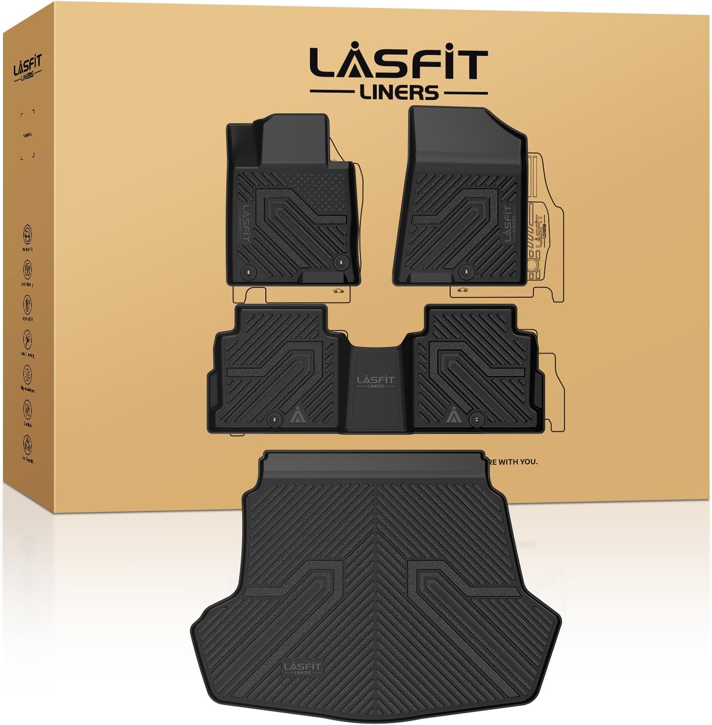 Custom Fit All Weather Floor Mats for KIA Optima 2016-2020