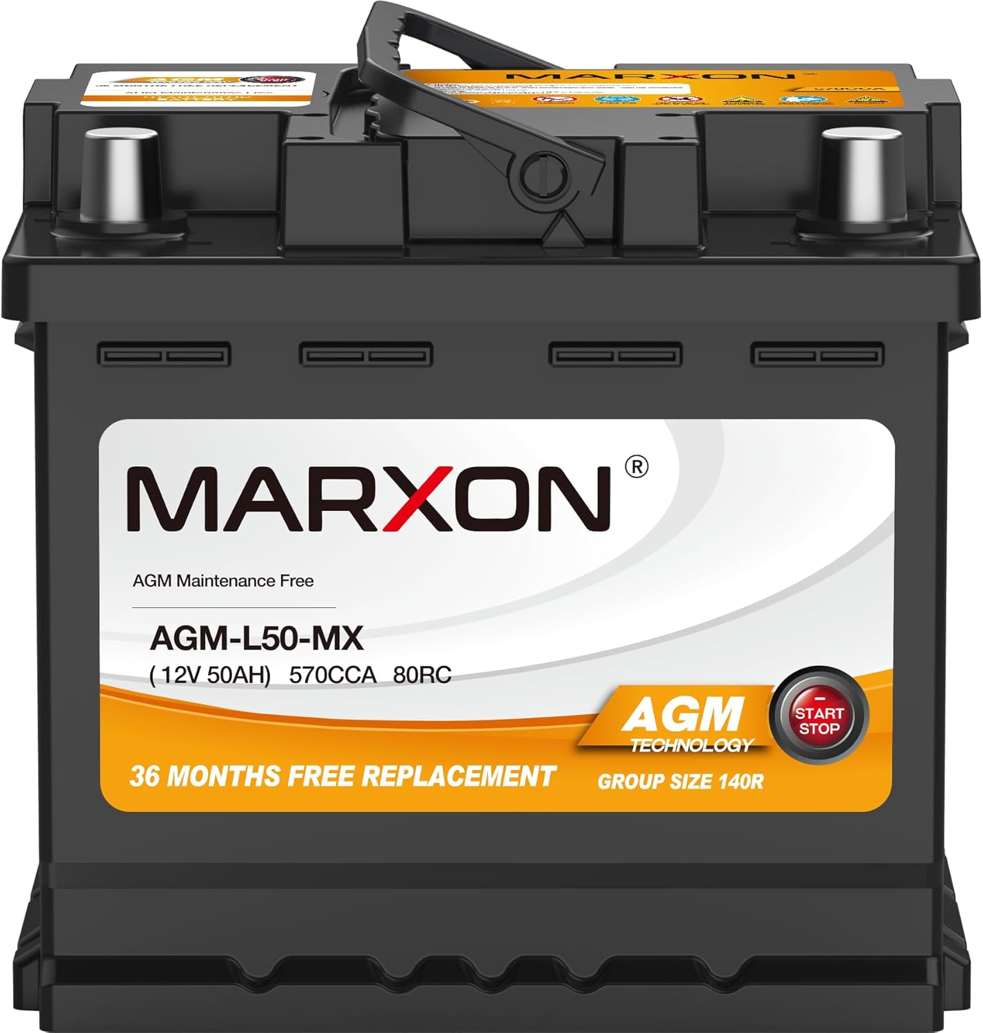 MARXON 140R 12v 50AH Maintenance-Free LN1 Car Battery