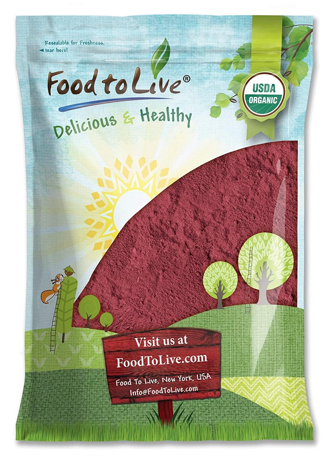 Organic Beet Root Powder - Non-GMO, Raw, Vegan Superfood