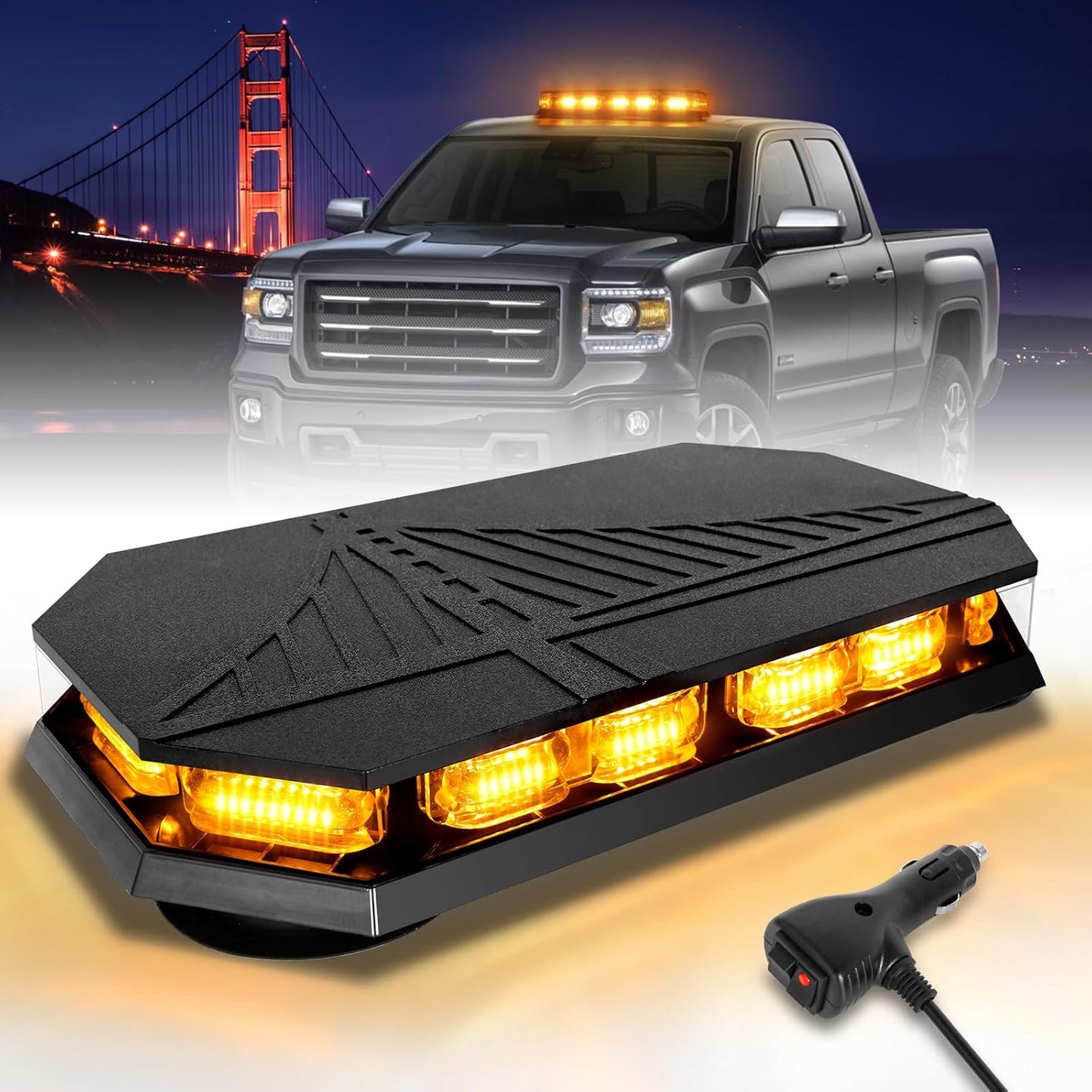 HLauto 406D Rooftop Emergency Strobe Lights Bar for Safety