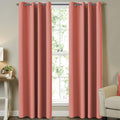 Turquoize Coral 84 in Blackout Curtain Panels - Thermal Insulated Pair
