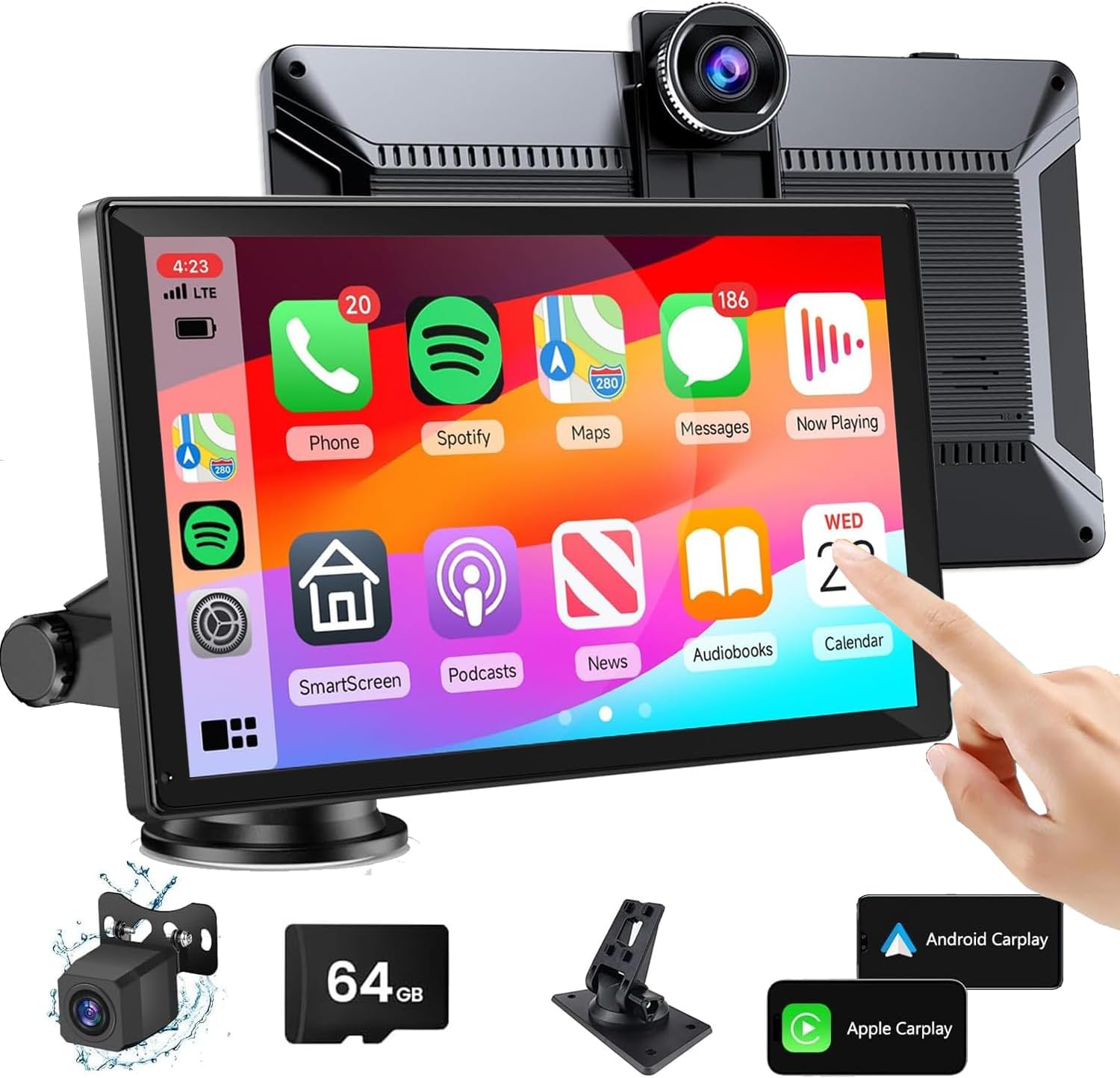 Ultimate Carplay Screen with 4K Cam & GPS