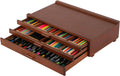 VISWIN Upgraded 3-Drawer Wood Artist Storage Box - Customizable Beech