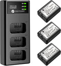 NP-FW50 Battery 3-Pack with Triple Charger - Extended Power for Sony