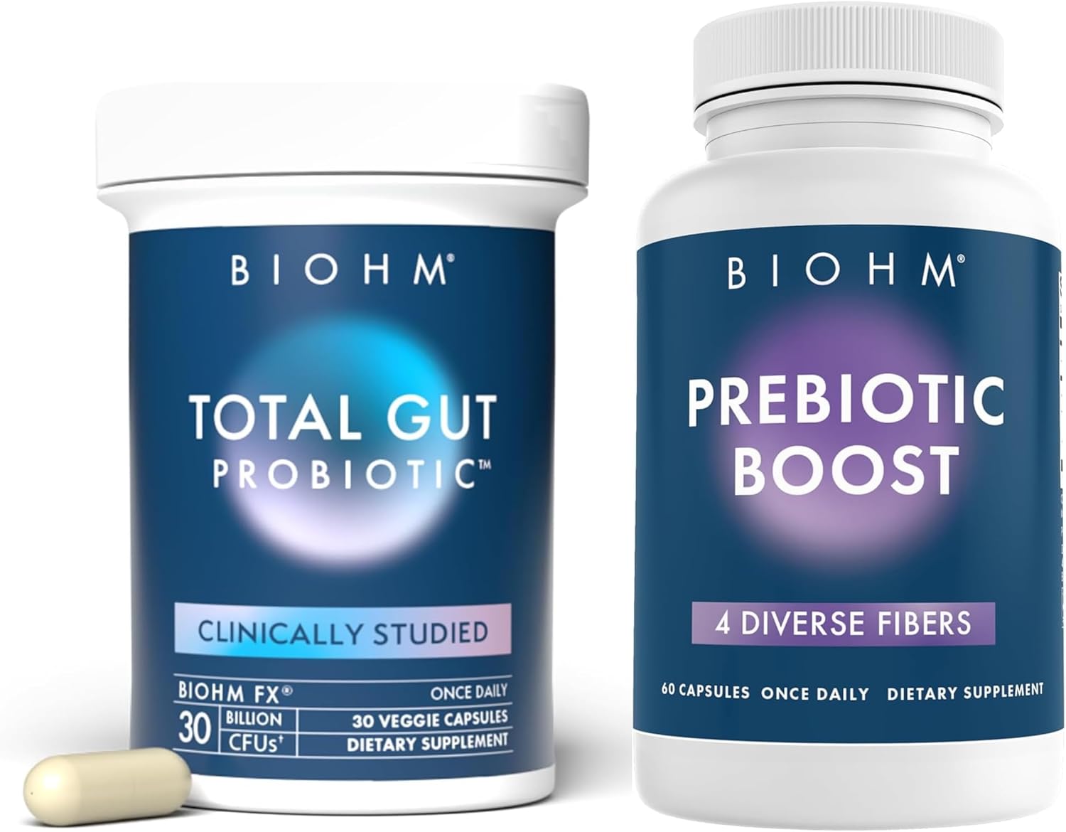 BIOHM Probiotic and Prebiotic Fiber Bundle for Gut Health