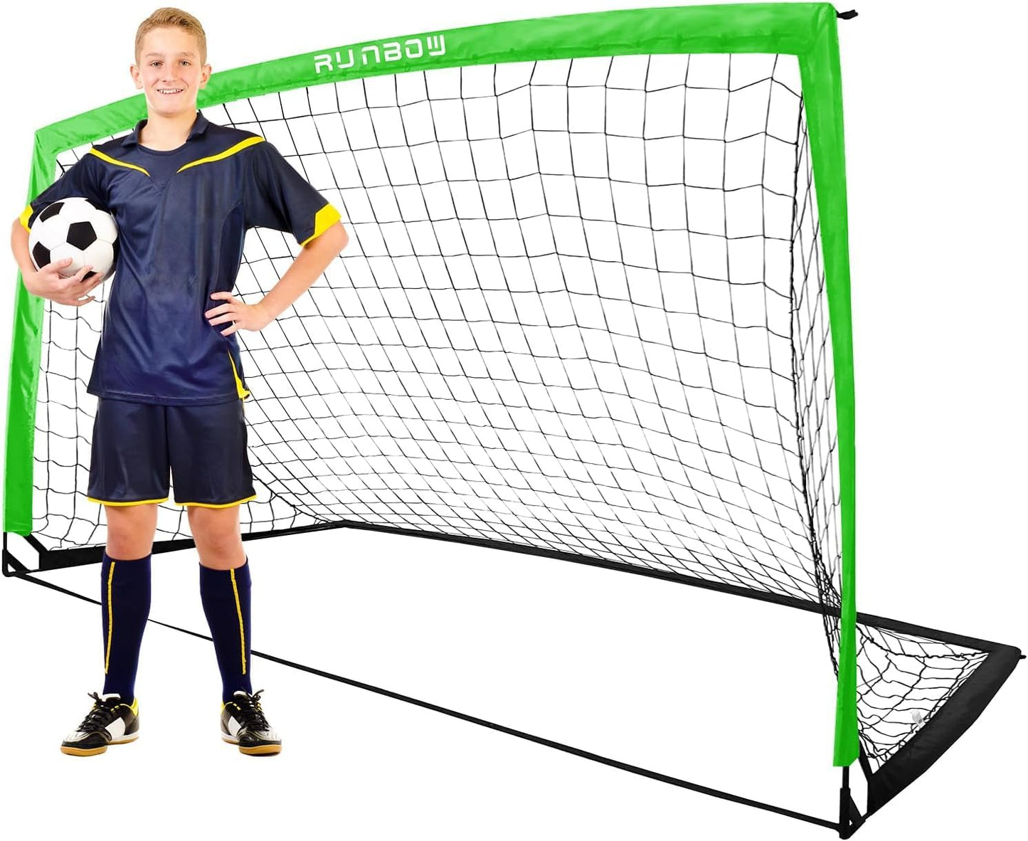 RUNBOW 9x5 FT Kids Soccer Goal for Backyard Training Fun