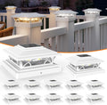 APONUO 4x4 Solar Post Cap Lights 12 Pack - Bright, Easy Install