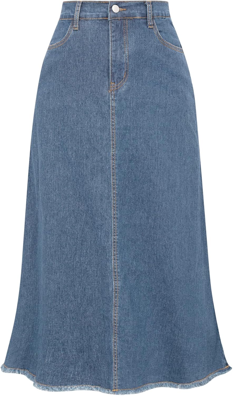 Belle Poque Vintage Denim Skirts for Women with Pockets