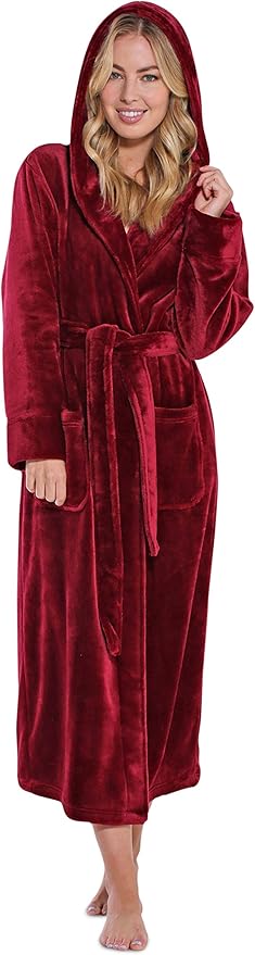 Turquaz Plush Robes For Women - Soft Warm Fleece Bathrobe