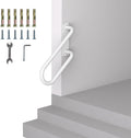 Jamb Mount Handrail for 1-2 Outdoor Steps - Waterproof Side Mount