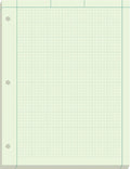 Ampad Engineer Pad 5 Squares per Inch, 8.5 in x 11 in - Practical