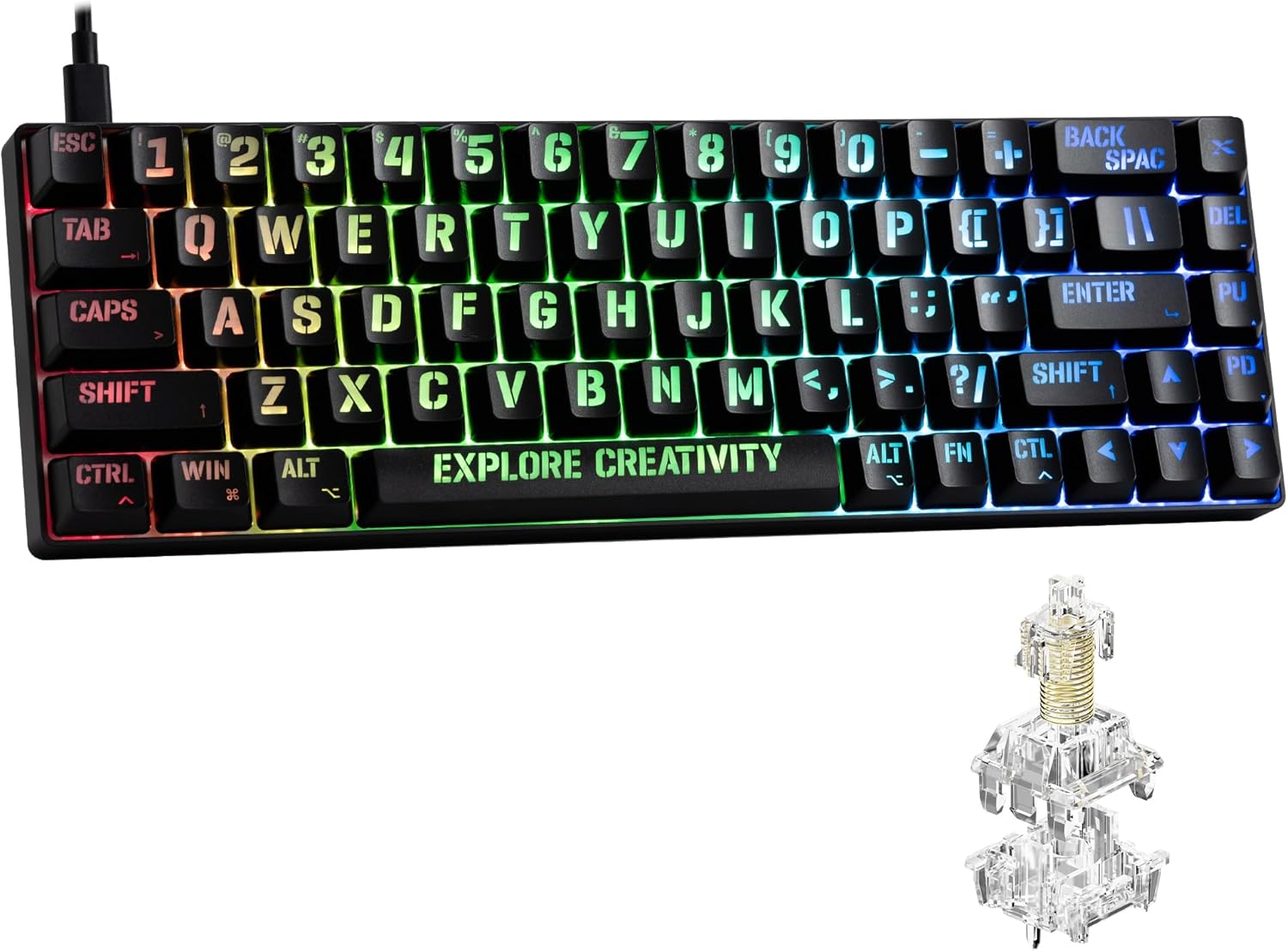 XVX HE68 Max Rapid Trigger Keyboard for Gaming and Typing