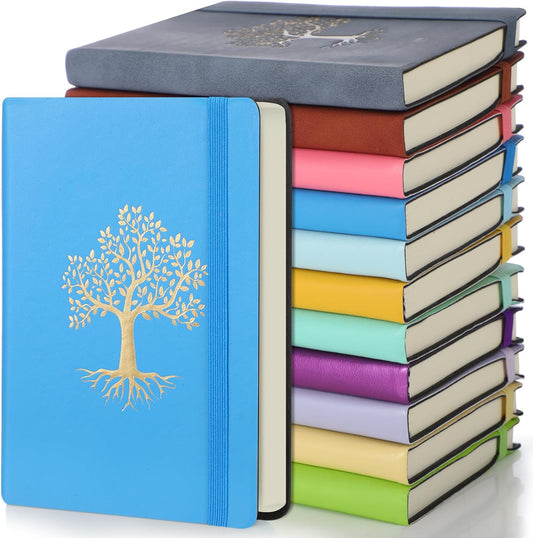 12-Pack Leather Pocket Journals - Portable Luxury Notes for On-the-Go!