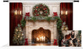 Kate Christmas Photography Backdrop 7x5ft Fireplace Scene - Photo