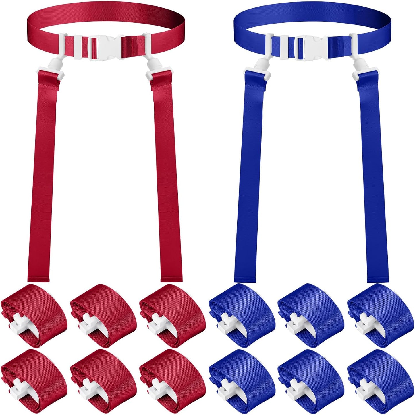 Peryiter Adjustable Flag Football Belts and Flags Set for All Ages