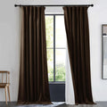 NICETOWN Brown Velvet 100% Blackout Curtain 96 in Panel - Room
