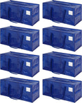 8 Pack Heavy Duty Extra Large Moving Bags with Handles - Waterproof 24