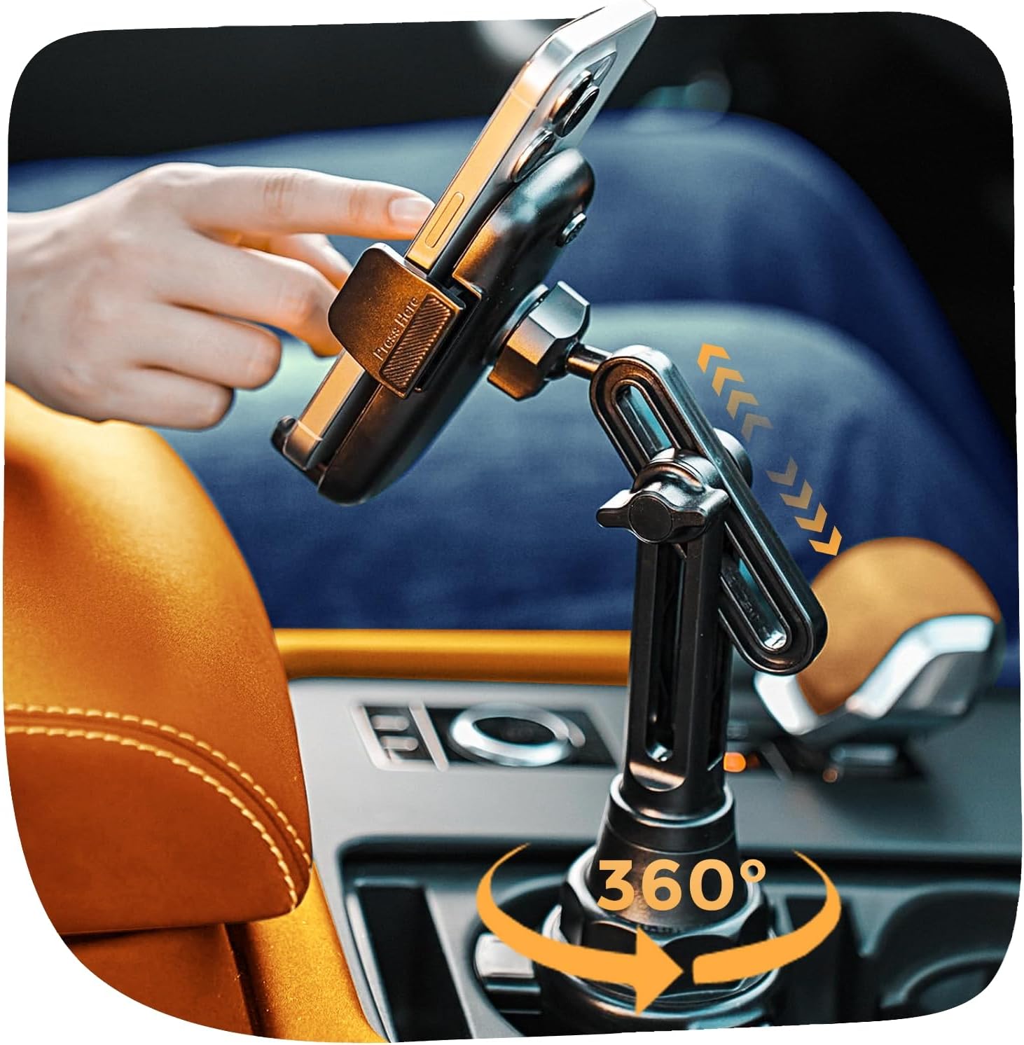Ultimate Car Cup Phone Holder by LISEN - Secure Hold