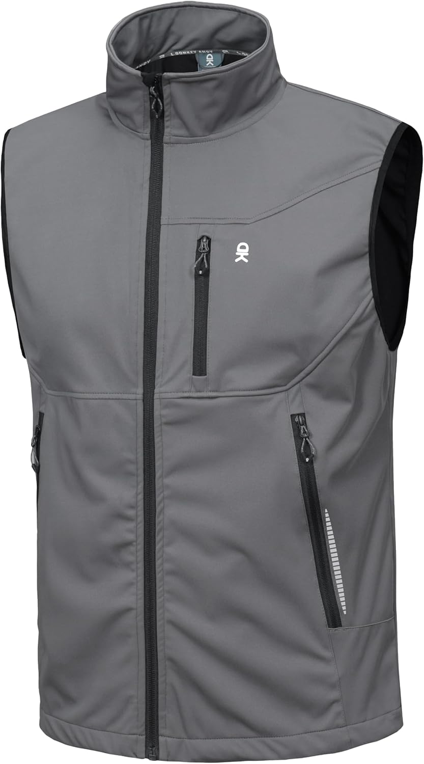 Little Donkey Andy Men's Lightweight Softshell Vest for Travel