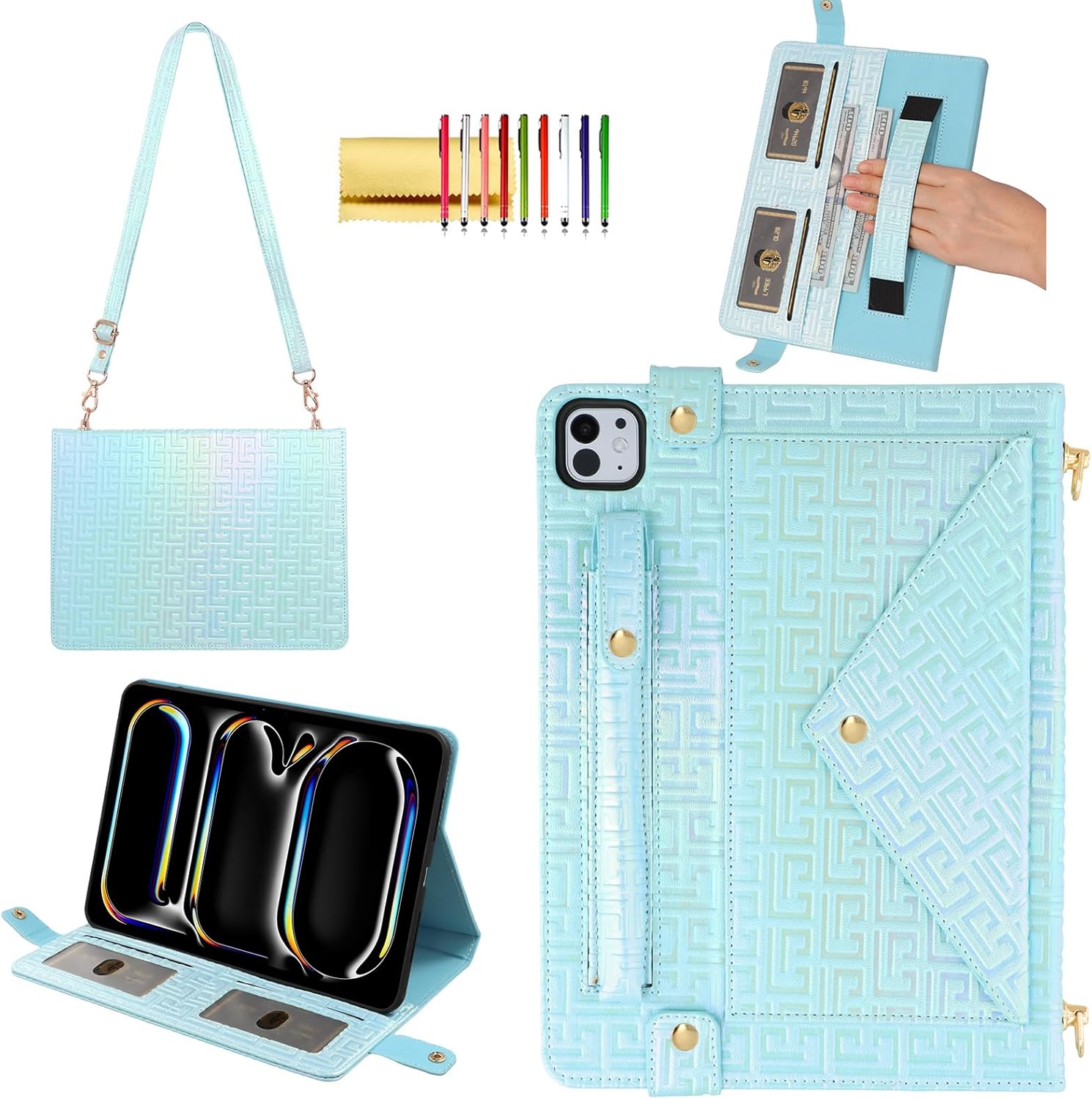 Shiny Case for iPad Pro 11 M4 5th Gen 2024 with Stylish Design