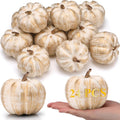 Fall Harvest 24 Pack 4 in Foam Pumpkins - Rustic Table Decor