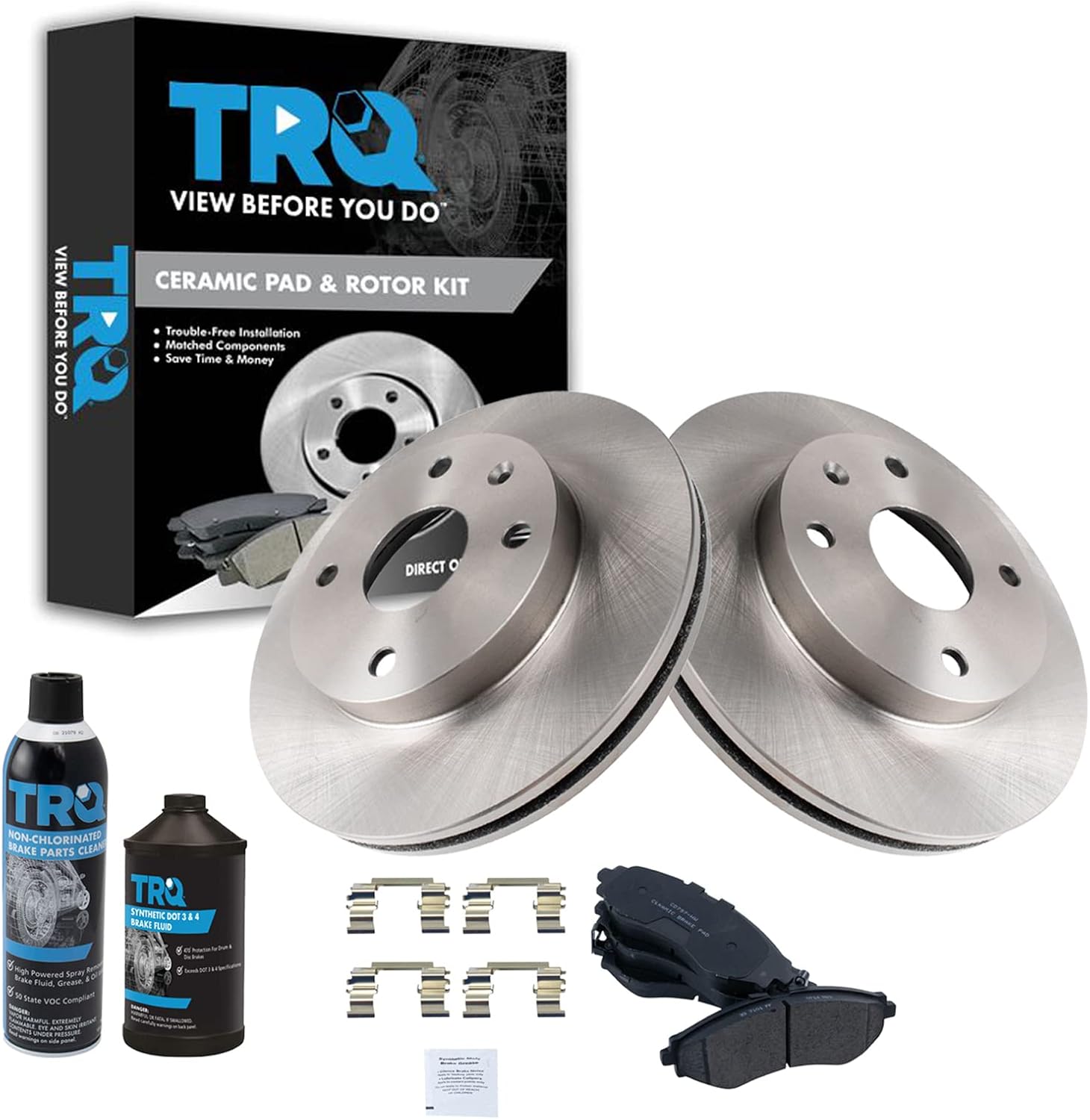 TRQ Front Brake Pad & Rotor Kit for Suzuki Forenza & Reno