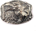 Belt buckle Odins Raven - Handmade Viking Huggin and Munnin ravens